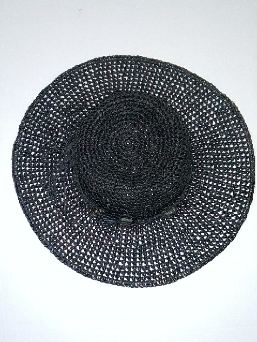 Scala Black Woven Floppy Sun Hat - Women's Straw Style